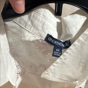 Northcrest Cream Lace Blouse 2X